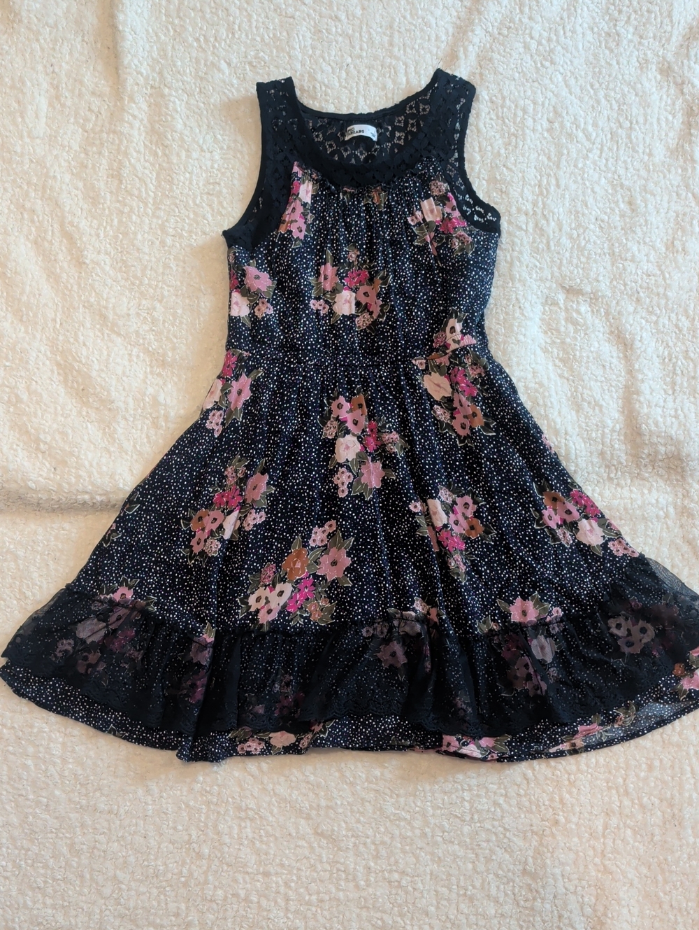 Epic Threads Girls Floral Dress | Youth Large (10/12) | Lace & Ruffle Hem